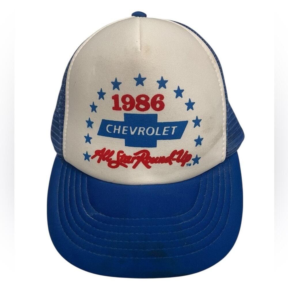 1986 Chevrolet Blue and White Trucker Hat